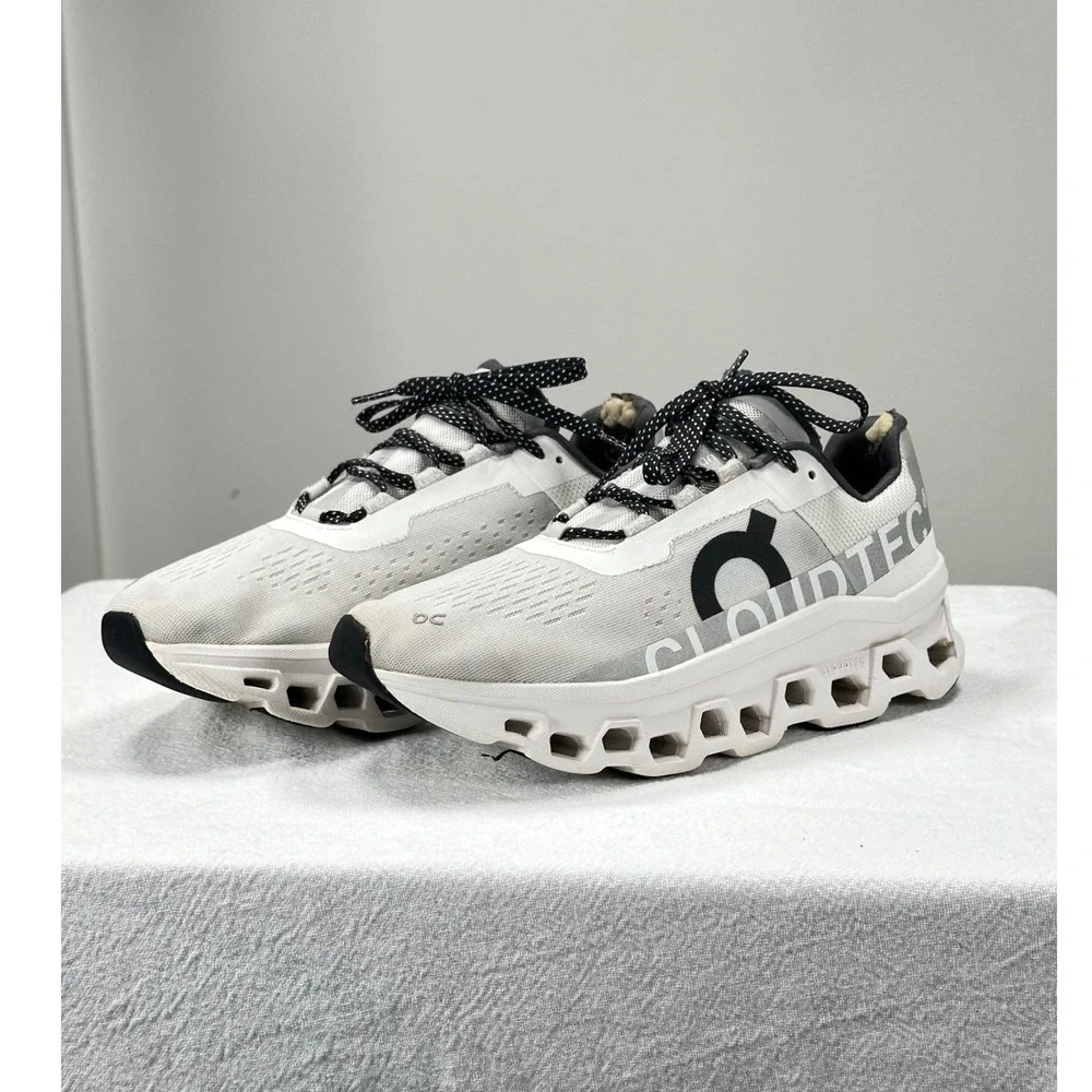 On Running Women's Cloudmonster Undyed White Running Shoes Size 7.5 CloudTec